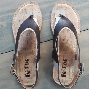 Kork-Ease Brown Leather Sandals